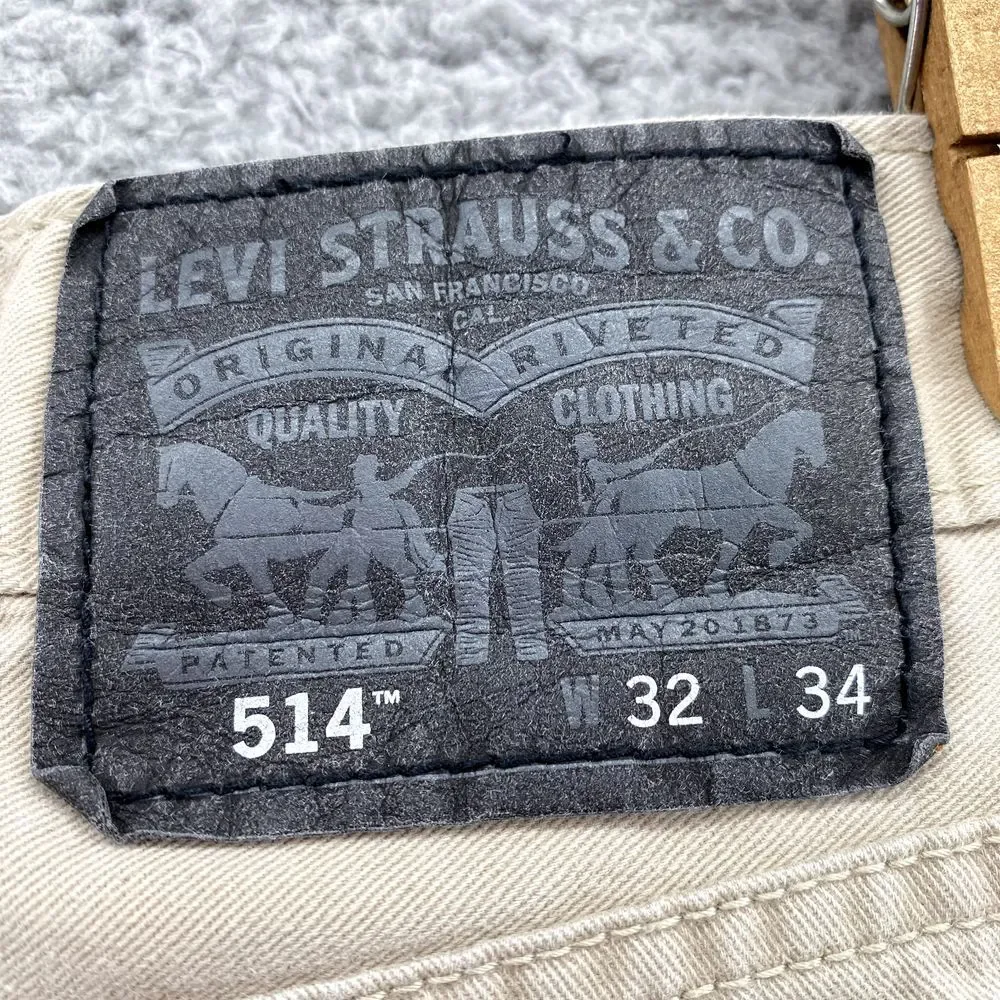 Levi's 514 Jeans Men 32X32* Beige Khaki Straight 90's Clasic Academia Streetwear